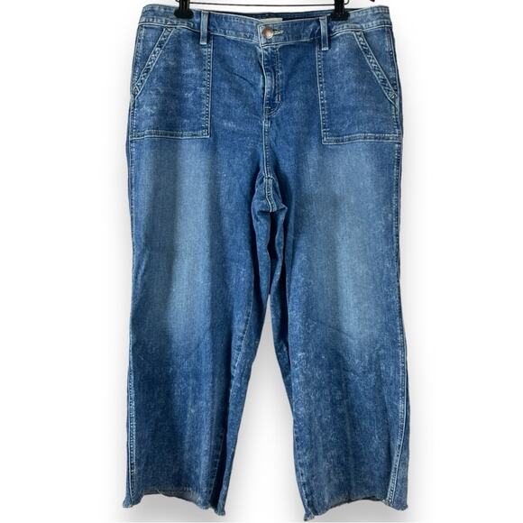 Lane Bryant Denim - Lane Bryant Distressed Signature Fit Jeans, Blue, Size 20